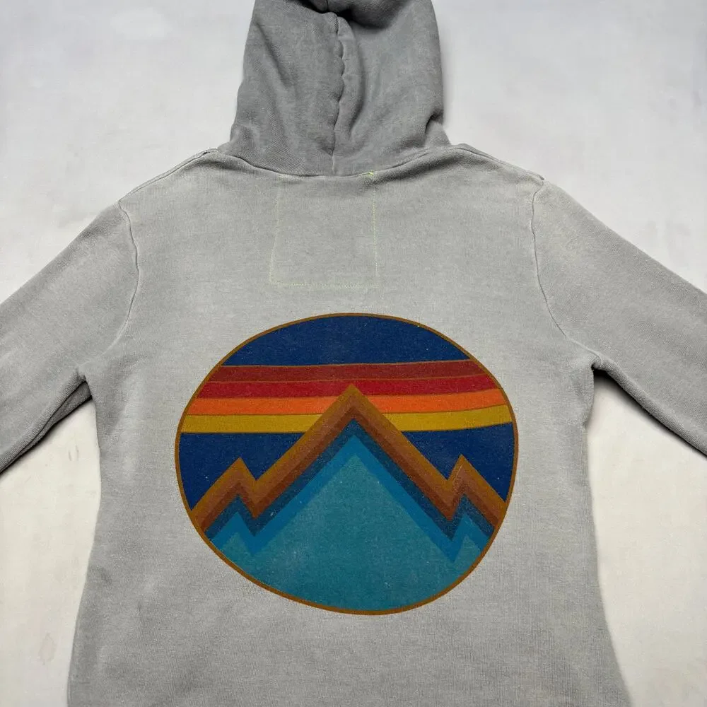 Aviator Nation Rainbow Mountain Full Zip Hoodie Women's Small Faded Retro - Picture 2 of 13